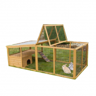 Výbeh pre králiky s domčekom