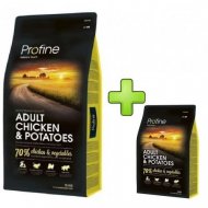 Krmivo PROFINE Adult Chicken & Potatoes 15kg + 3kg ZADARMO
