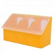 Kŕmidlo pre holuby a prepelice trojmiestne